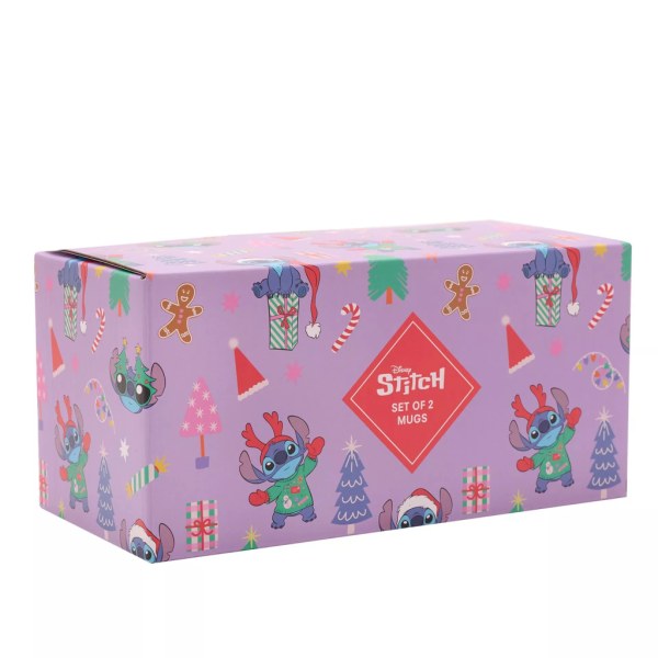 Set di 2 Tazze Colorate Stitch & Angel Buone Feste - Disney