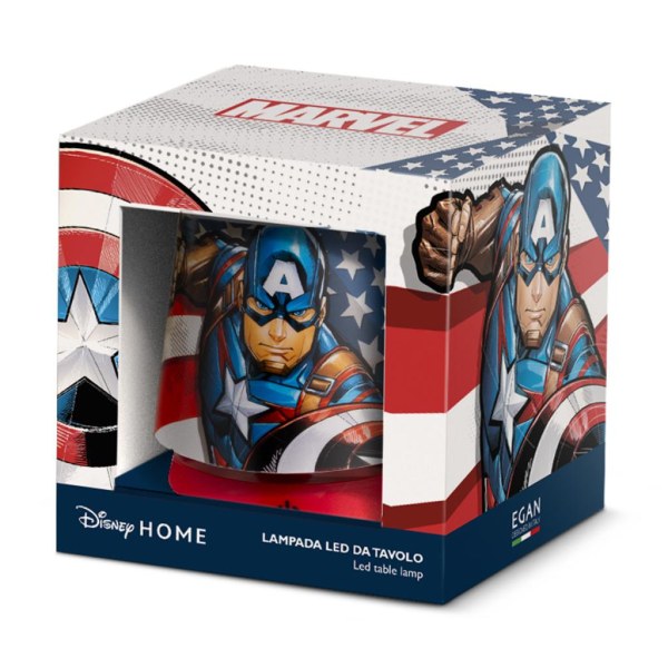 Lampada da Scrivania LED Ricaricabile Captain America 11cm - Marvel