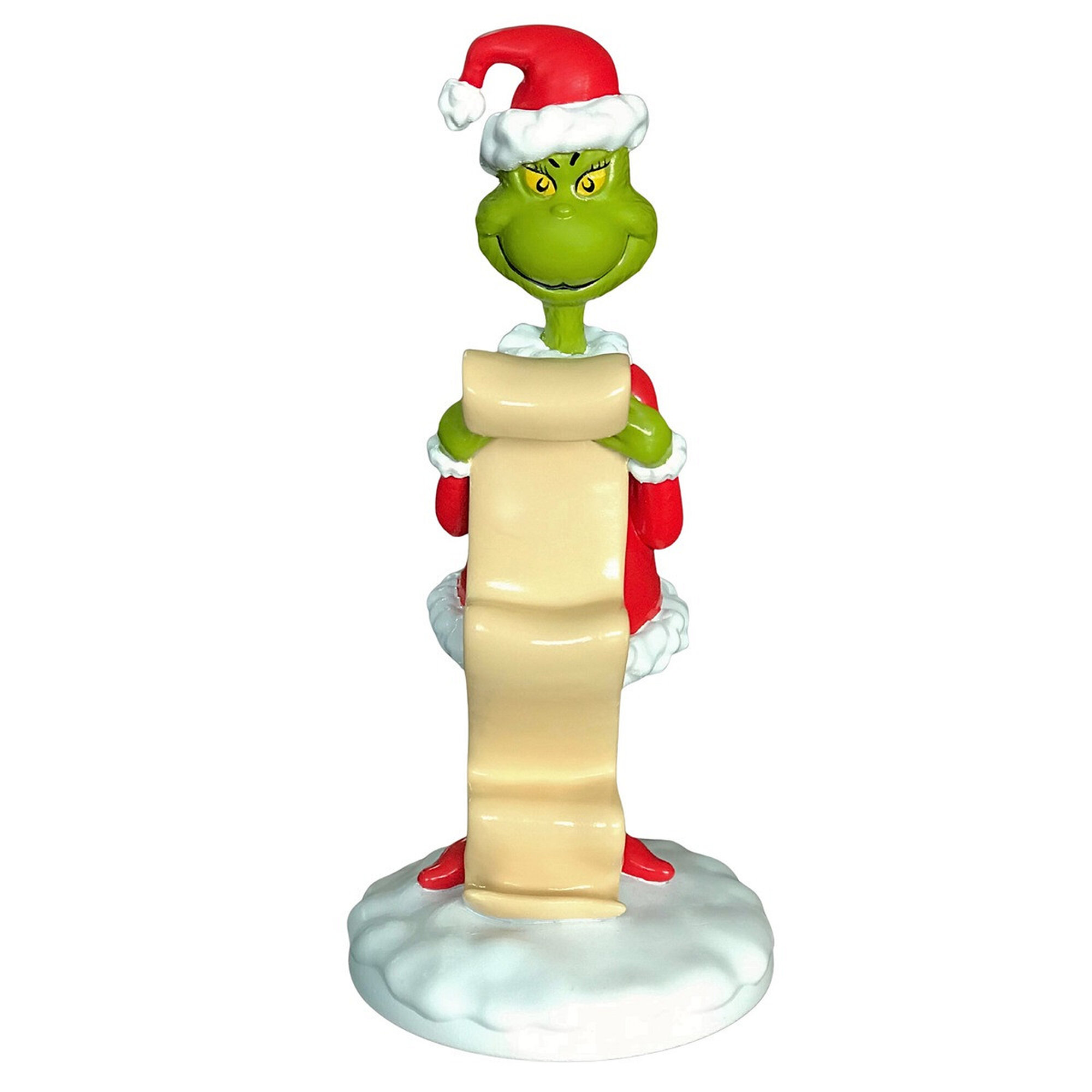 Statua 3D stagionale - Il Grinch con lista dei desideri