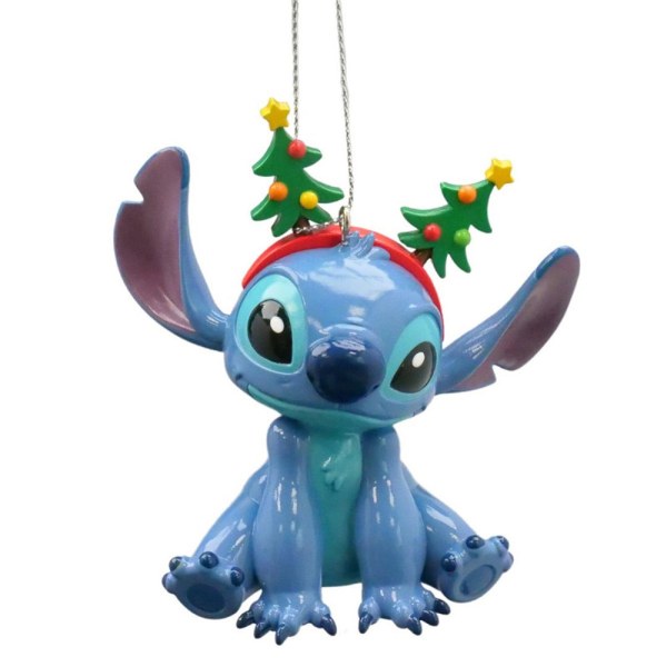 Disney - Sospensione 3D Stitch con fascia natalizia