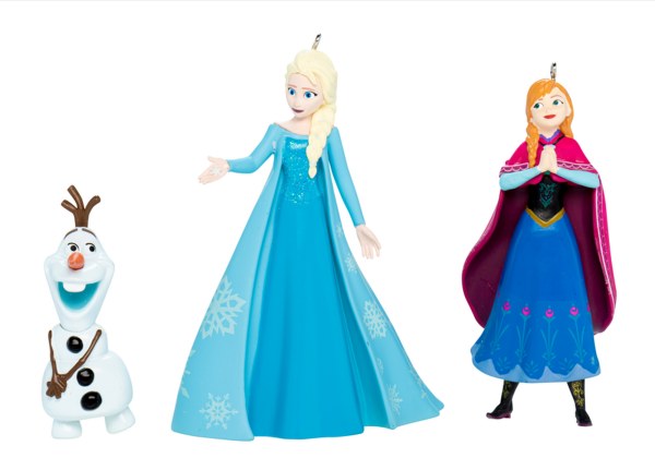 Disney - Set di 3 decorazioni 3D La Regina del Ghiaccio – Anna, Elsa e Olaf