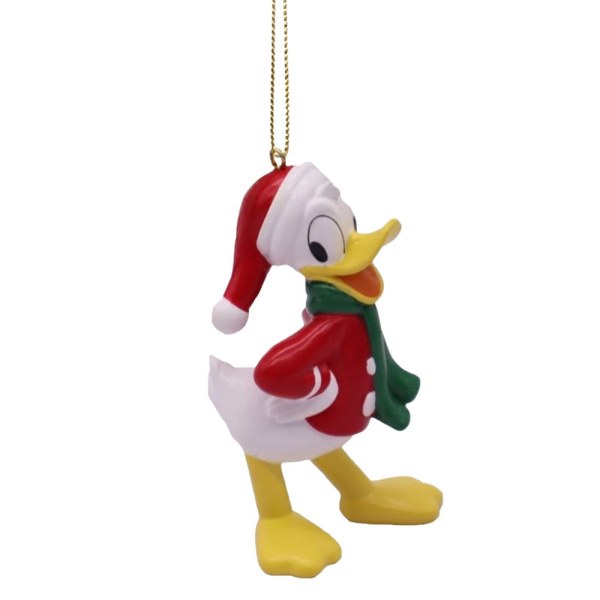 Disney - Sospensione 3D Donald con berretto e sciarpa natalizia