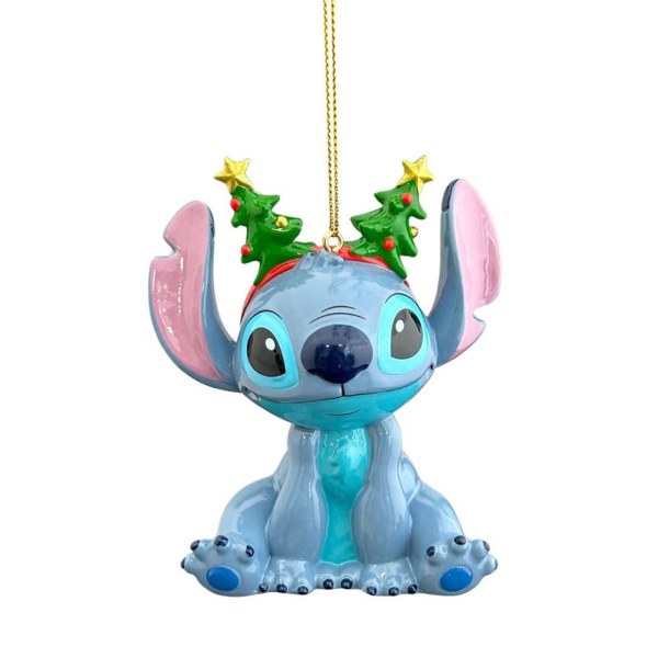 Disney - Sospensione 3D Stitch con fascia per capelli alberi di Natale