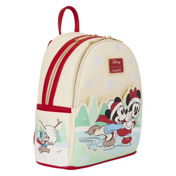 Mini zaino e portafascia Topolino & Friends con pattinaggio sul ghiaccio - Disney Loungefly