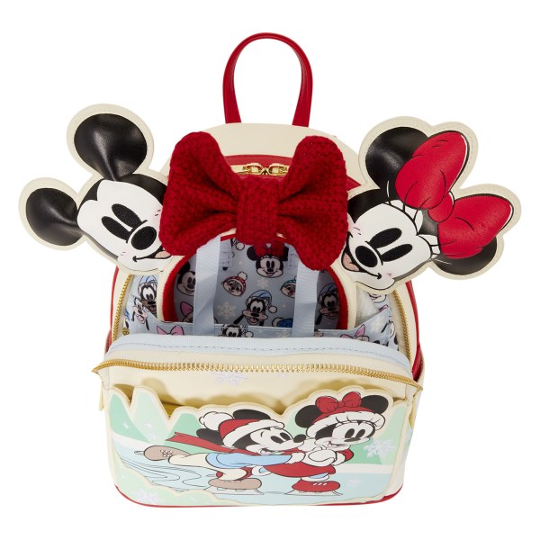 Mini zaino e portafascia Topolino & Friends con pattinaggio sul ghiaccio - Disney Loungefly