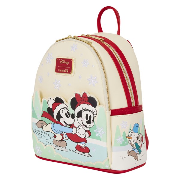 Mini zaino e portafascia Topolino & Friends con pattinaggio sul ghiaccio - Disney Loungefly