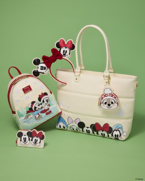 Mini zaino e portafascia Topolino & Friends con pattinaggio sul ghiaccio - Disney Loungefly