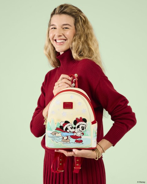 Mini zaino e portafascia Topolino & Friends con pattinaggio sul ghiaccio - Disney Loungefly
