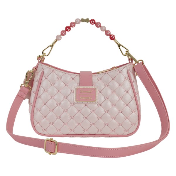 Borsa a tracolla trapuntata Hello Kitty con manico in perline e ciondolo - Loungefly Sanrio
