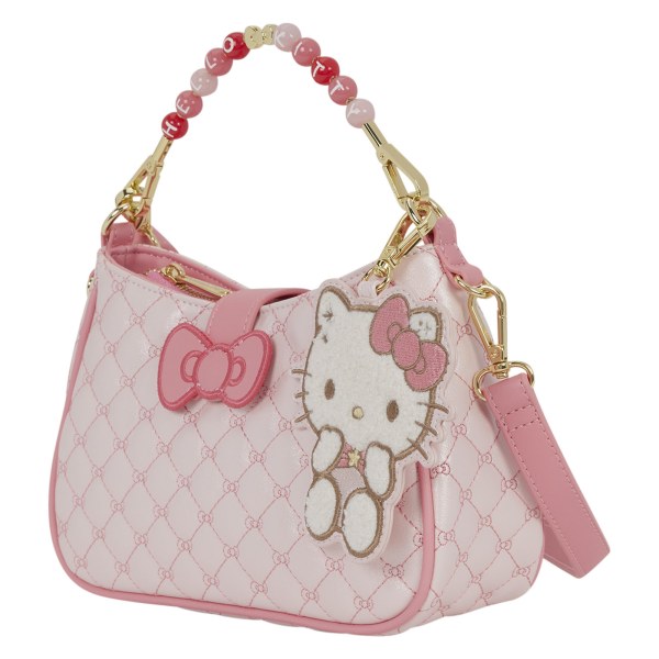 Borsa a tracolla trapuntata Hello Kitty con manico in perline e ciondolo - Loungefly Sanrio