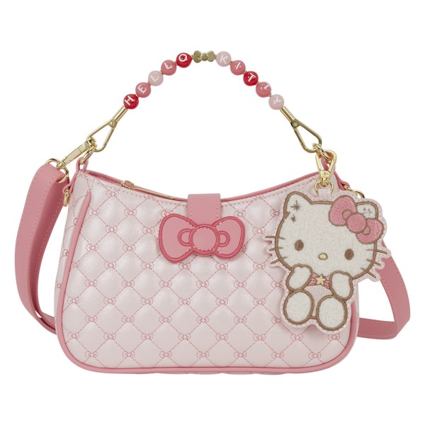 Borsa a tracolla trapuntata Hello Kitty con manico in perline e ciondolo - Loungefly Sanrio