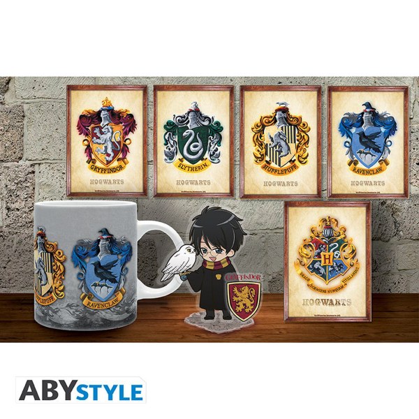 HARRY POTTER - Pack Tazza 320 ml + Acryl® + Cartoline "Hogwarts"