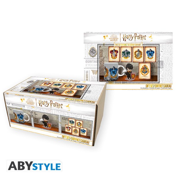 HARRY POTTER - Pack Tazza 320 ml + Acryl® + Cartoline "Hogwarts"
