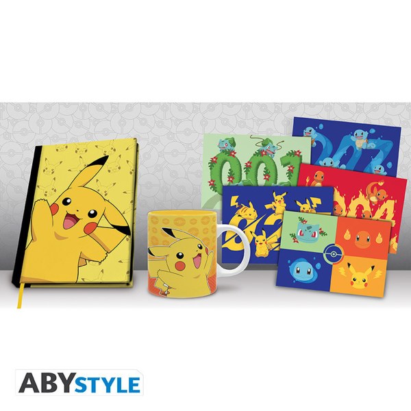 POKEMON - Quaderno A5 + Tazza 320ml + Cartoline "Pikachu"