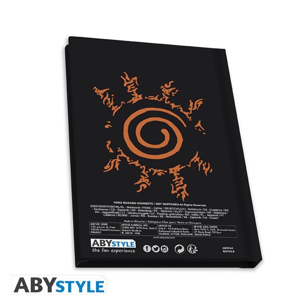 NARUTO SHIPPUDEN - Set Bicchiere XXL + Spilla + Quaderno Konoha