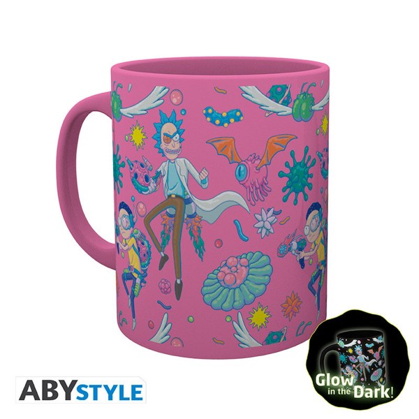 RICK AND MORTY - Set Bicchiere XXL + Tazza + 2 Sottobicchieri
