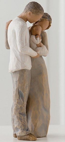 SIAMO IN TRE STATUETTA WILLOW TREE