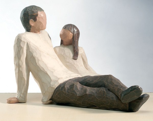 STATUETTA WILLOW TREE PAPA' e FIGLIA