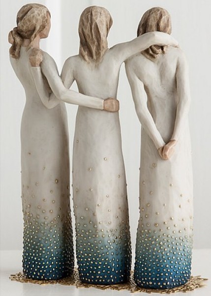 STATUETTA WILLOW TREE AL MIO FIANCO (AMICHE E SORELLE)