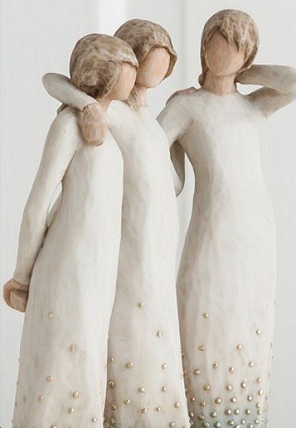 STATUETTA WILLOW TREE AL MIO FIANCO (AMICHE E SORELLE)