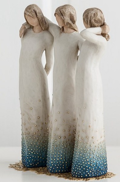 STATUETTA WILLOW TREE AL MIO FIANCO (AMICHE E SORELLE)