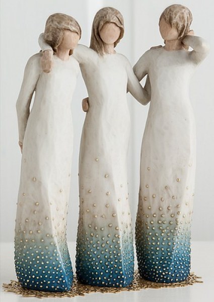STATUETTA WILLOW TREE AL MIO FIANCO (AMICHE E SORELLE)