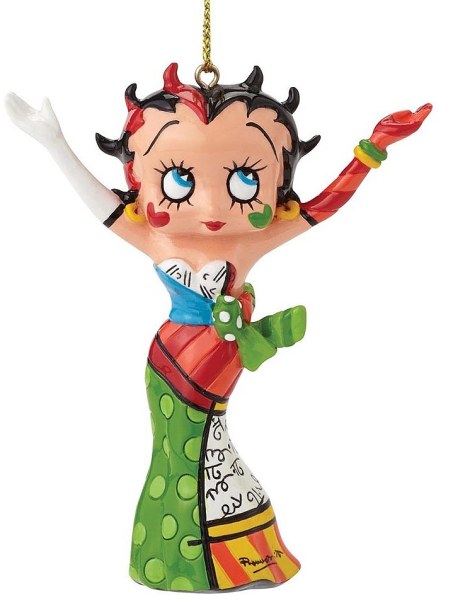 STATUINA DA APPENDERE BETTY BOOP BRITTO HANDS IN THE AIR