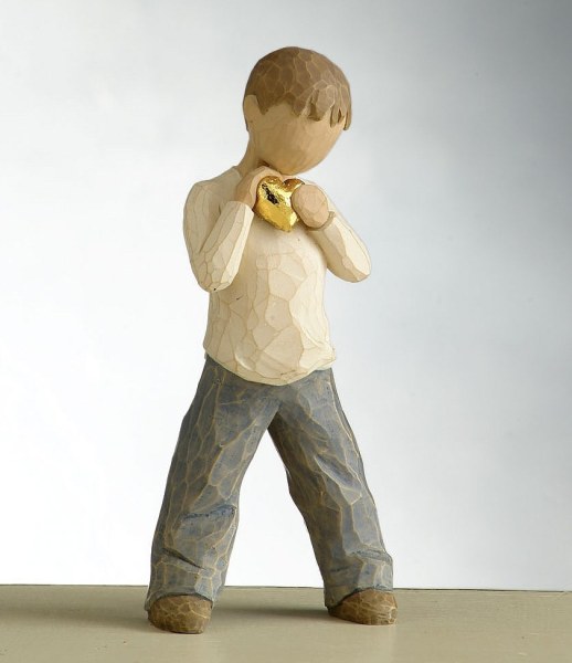 STATUETTA WILLOW TREE CUORE D'ORO (IDEA PER BOMBONIERA)