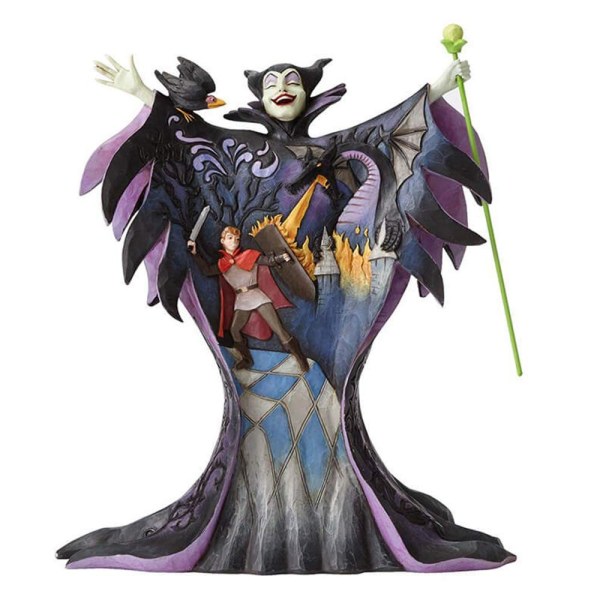 MALEFICA CON SCENA SCOLPITA SULL'ABITO DISNEY TRADITIONS