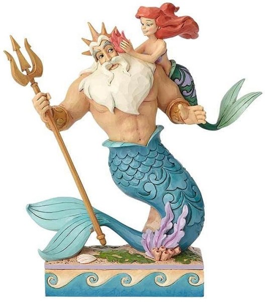 STATUINA DISNEY TRADITIONS ARIEL E IL RE TRITONE