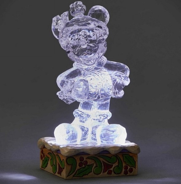 TOPOLINO GHIACCIO SCOLPITO LUMINOSO DISNEY TRADITIONS