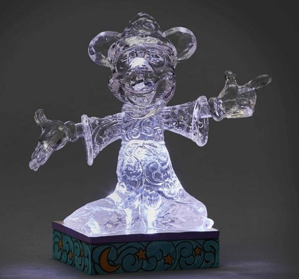 TOPOLINO STREGONE GHIACCIO SCOLPITO LUMINOSO DISNEY TRADITIONS