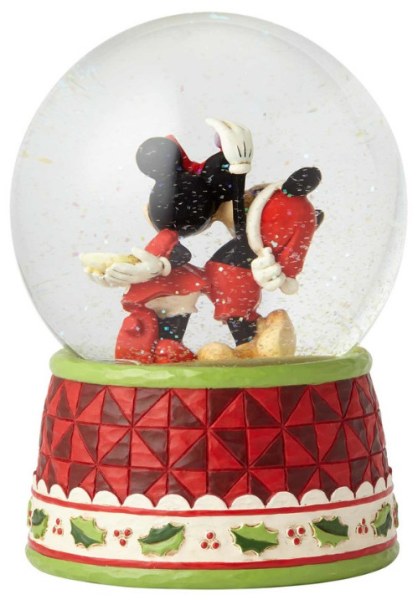 "TOPOLINO E MINNIE SOTTO IL VISCHIO" SNOWBALL DISNEY TRADITIONS