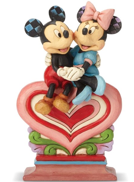 TOPOLINO E MINNIE SEDUTI SUL CUORE DISNEY TRADITIONS
