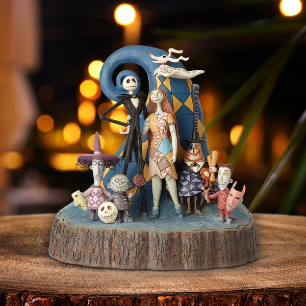 NIGHTMARE BEFORE CHRISTMAS WOODCARVED DISNEY TRADITIONS