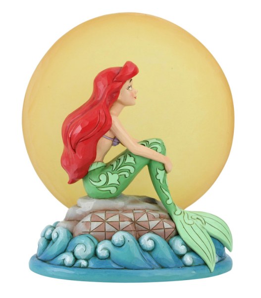 ARIEL SULLA SUA ROCCIA CON LUNA LUMINOSA - DISNEY TRADITIONS