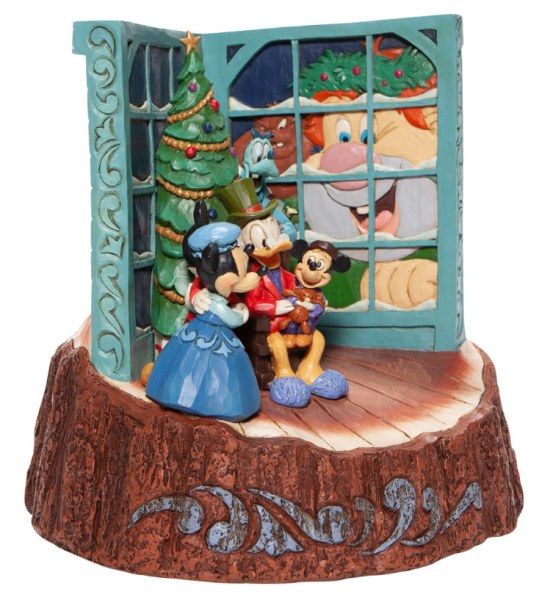 CANTO NATALE NATALE DI TOPOLINO WOODCARVED - DISNEY TRADITIONS