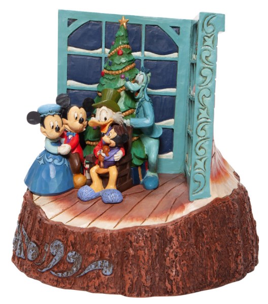 CANTO NATALE NATALE DI TOPOLINO WOODCARVED - DISNEY TRADITIONS