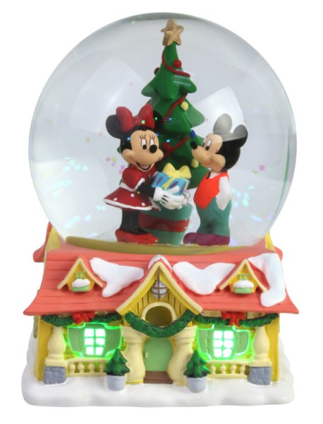 SNOWBALL LUMINOSO TOPOLINO E MINNI A NATALE - DISNEY DEPT.56
