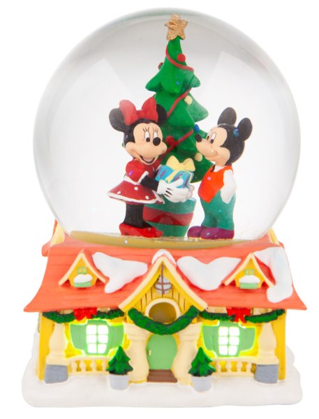SNOWBALL LUMINOSO TOPOLINO E MINNI A NATALE - DISNEY DEPT.56