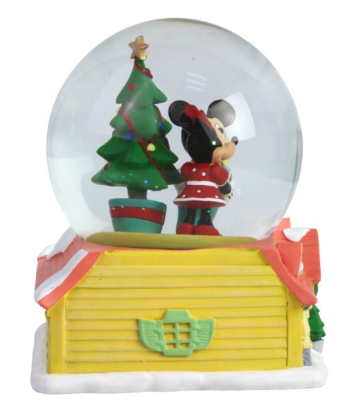 SNOWBALL LUMINOSO TOPOLINO E MINNI A NATALE - DISNEY DEPT.56