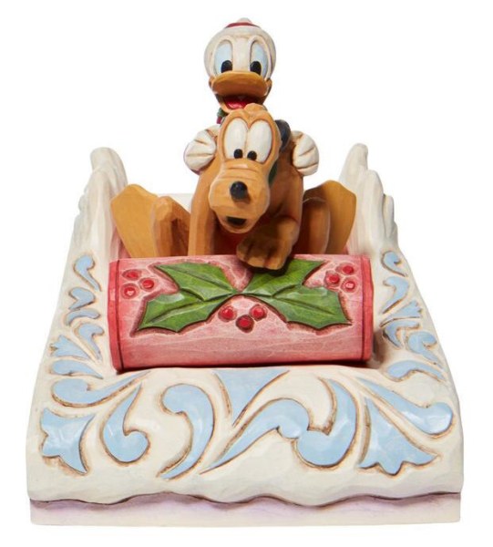 PAPERINO E PLUTO FANNO SLITTINO  - DISNEY TRADITIONS