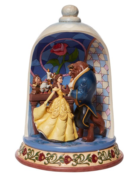 DIORAMA ROSA LA BELLA E LA BESTIA  - DISNEY TRADITIONS