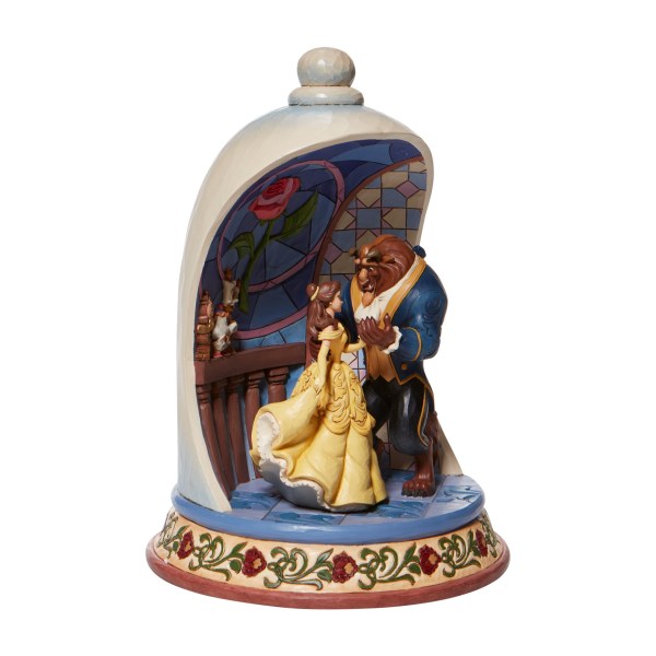 DIORAMA ROSA LA BELLA E LA BESTIA  - DISNEY TRADITIONS
