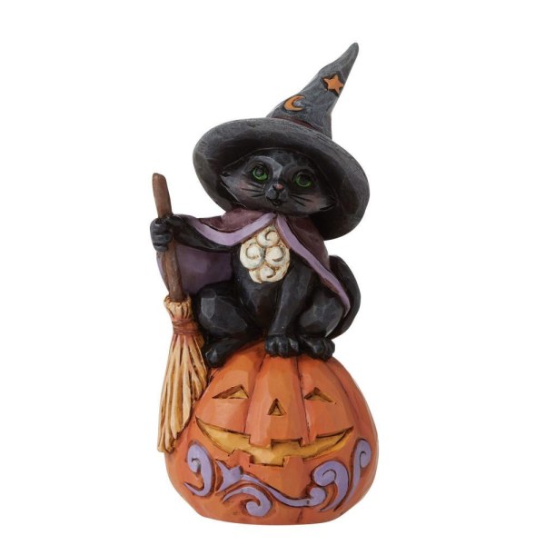 GATTO SU UNA PICCOLA ZUCCA JIM SHORE HEARTWOOD CREEK