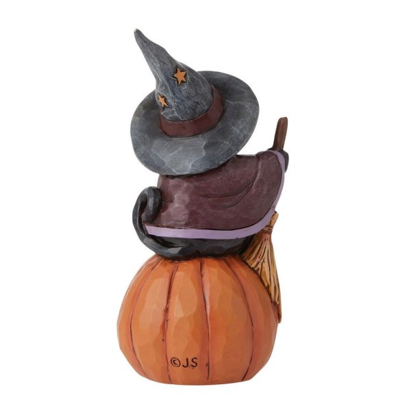 GATTO SU UNA PICCOLA ZUCCA JIM SHORE HEARTWOOD CREEK