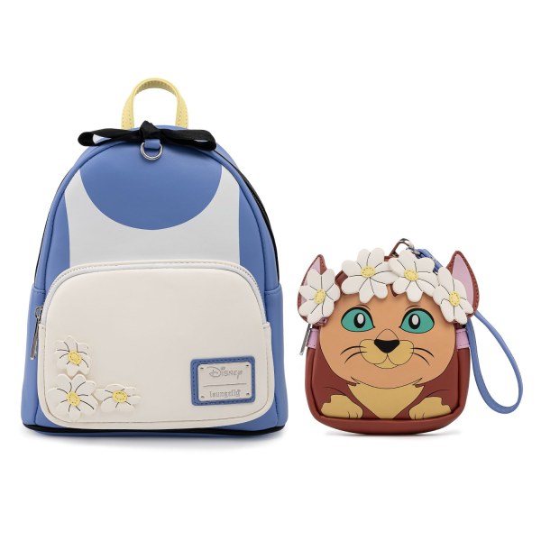 MINI ZAINO ALICE NEL PAESE DELLE MERAVIGLIE CON SACCHETTO STACCABILE - DISNEY LOUNGEFLY