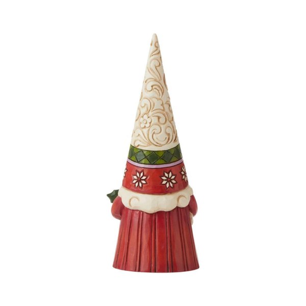 GNOMO DI NATALE CHE TIENE L'AGRIFOGLIO JIM SHORE HEARTWOOD CREEK
