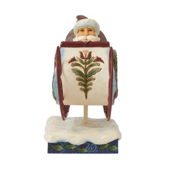 BABBO NATALE VITTORIANO IN SLITTA JIM SHORE HEARTWOOD CREEK
