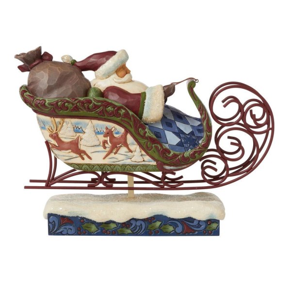 BABBO NATALE VITTORIANO IN SLITTA JIM SHORE HEARTWOOD CREEK